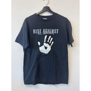 Vintage Rise Against Shirt Mens Medium Black The Unraveling Band Tee 2000s Y2K